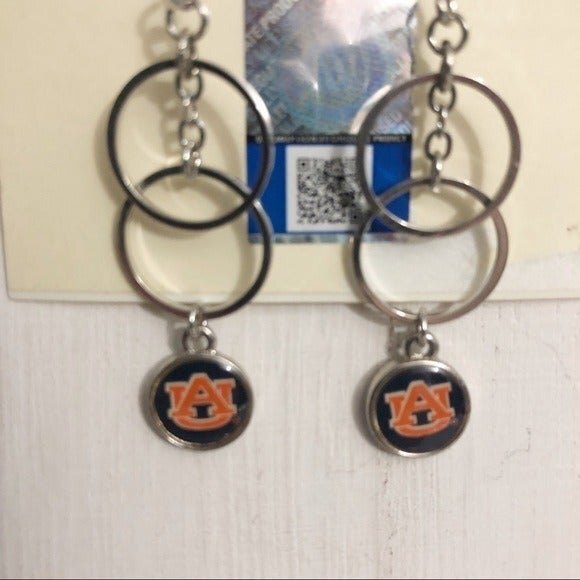 Accessory Plays Auburn Tigers Pierced Dangle Earrings NOC - Picture 2 of 5